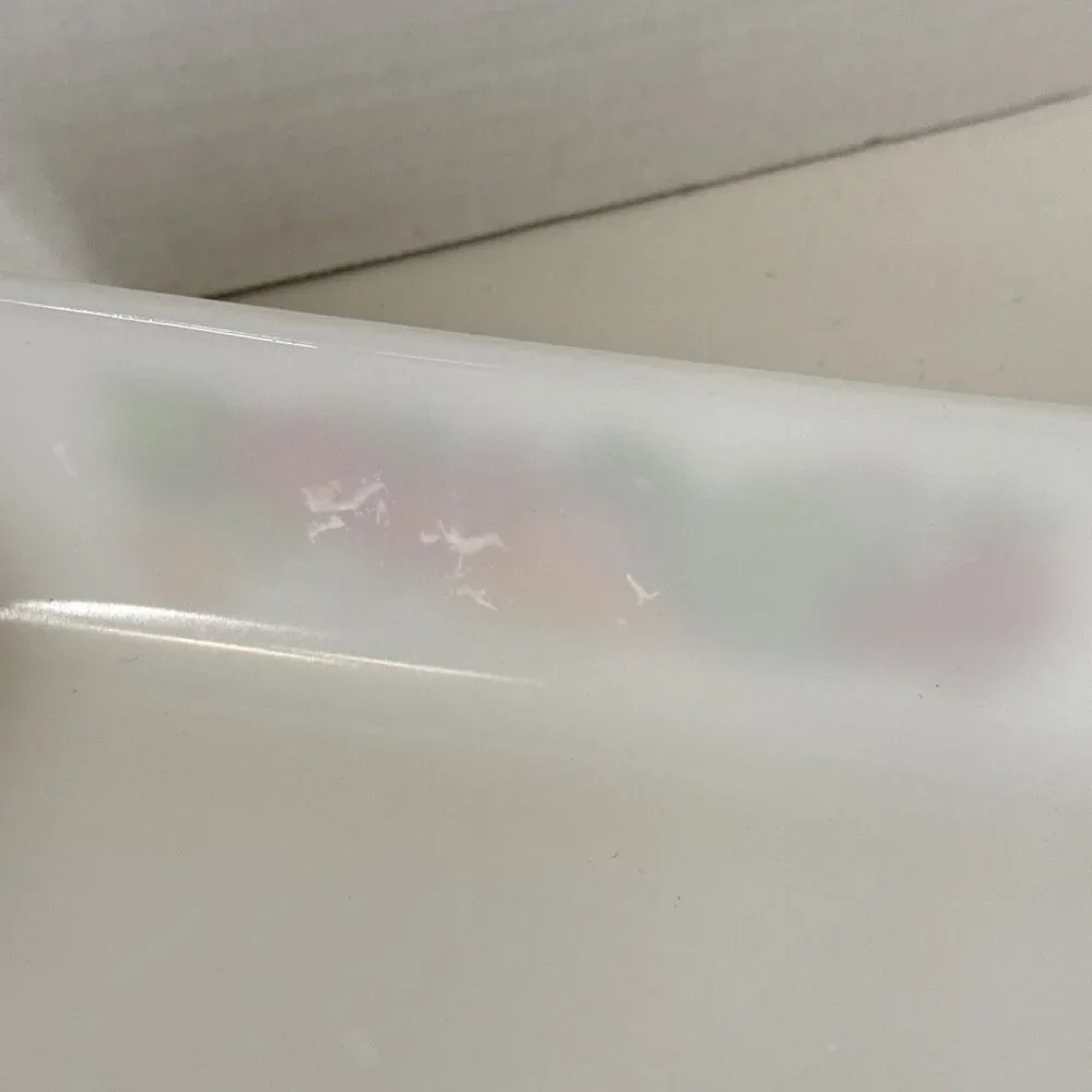 Vintage Glasbake White Milk Glass Loaf Pan Baking Dish 8 Inch Square Vegetables